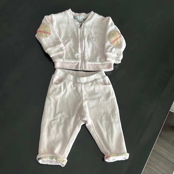 Burberry Baby Velour Tracksuit - Picture 3 of 7